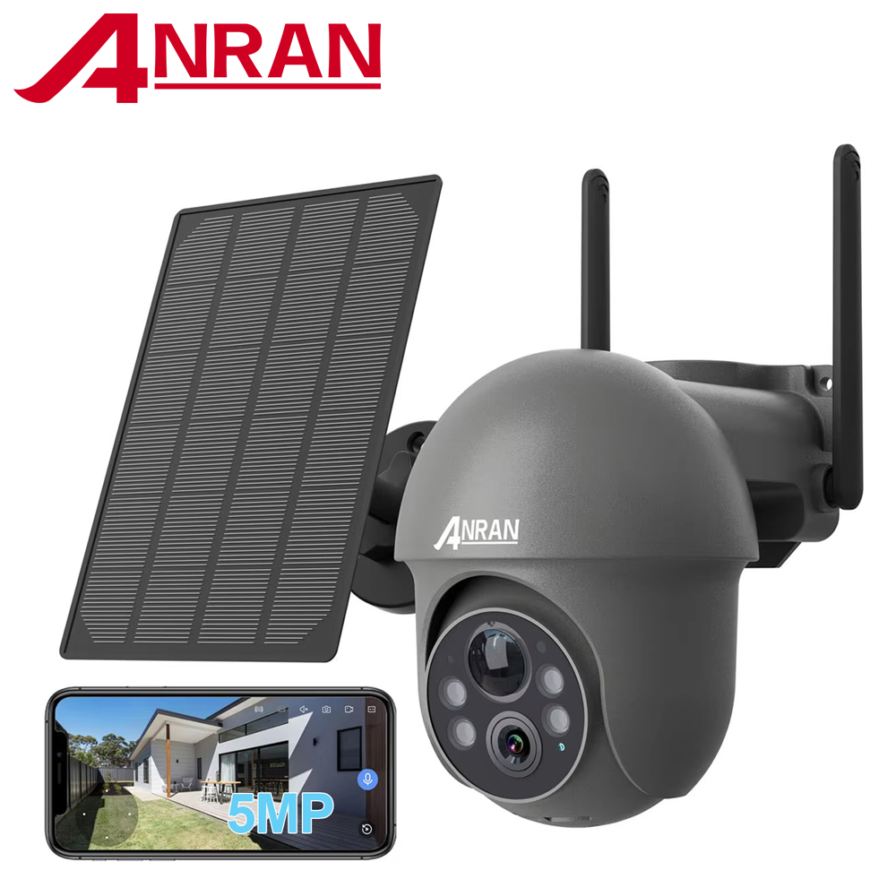 Solar Panel Tilt Mount - ANRAN 2K Wi-Fi камера 3/5MP камера