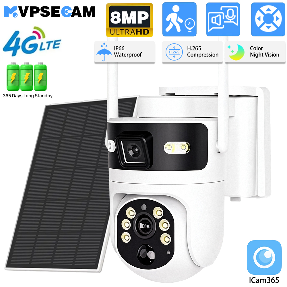 Solar Panel Tilt Mount - 8MP 4K 4G SIM-карта PTZ IP-камера