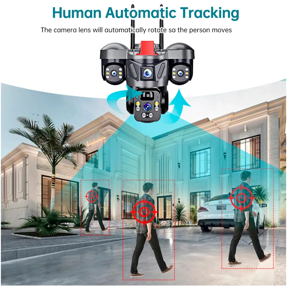 KERUI V380 Pro уличная PTZ 6MP – обзор и цена Solar Panel Tilt Mount